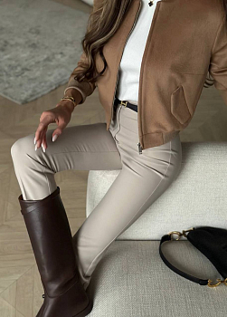 Бомбер из пальтовой ткани